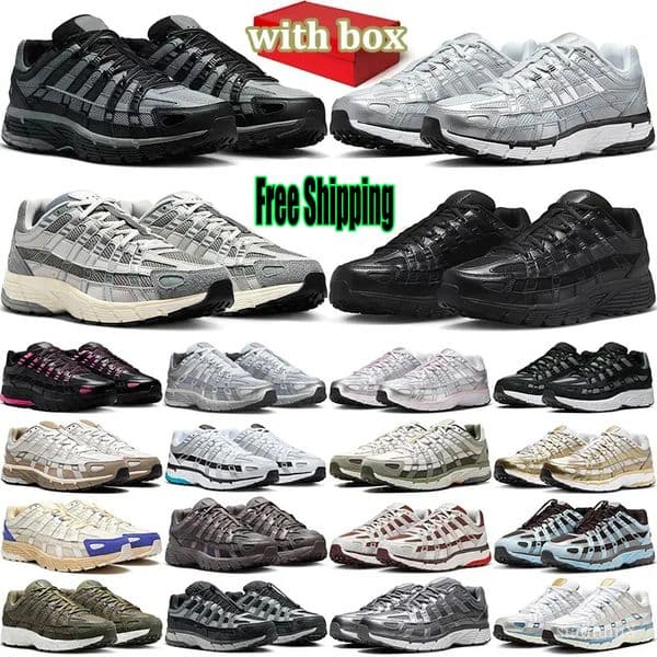 Free Shipping Designer Running Shoes P6000 Men Women p-6000 p 6000 Sneakers Shock Triple Black White Khaki Outdoor Sports P-6000s Sneakers Jogging Walking Shoes