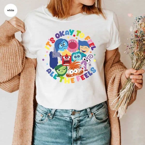 Inside Out 2 Its Okay To Fl All The Fls Tshirt Mental Health Shirt Inclusion Spch Therapy BCBA T Retro 90s Y2k Tops D260528