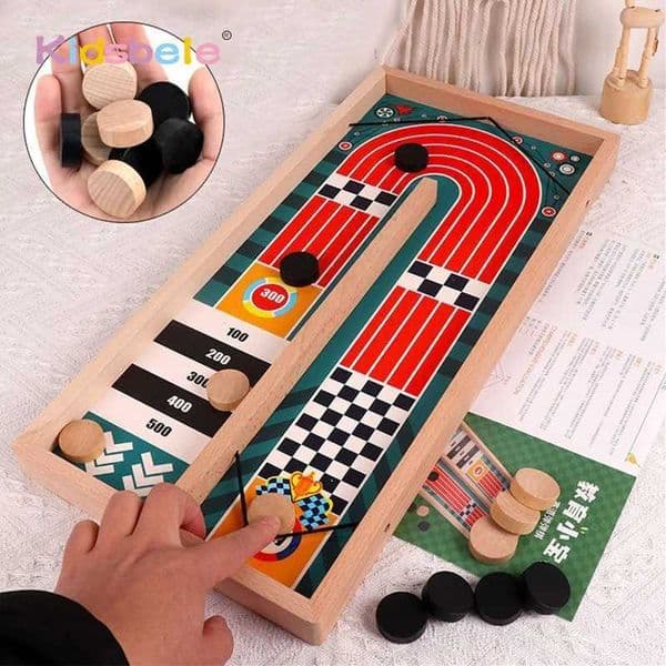 Wooden Board Game Set Toy Disc Battle Table Game Winner Curling Game Ideal For Adult Family Entertainment Interactive Chess Toys L260528