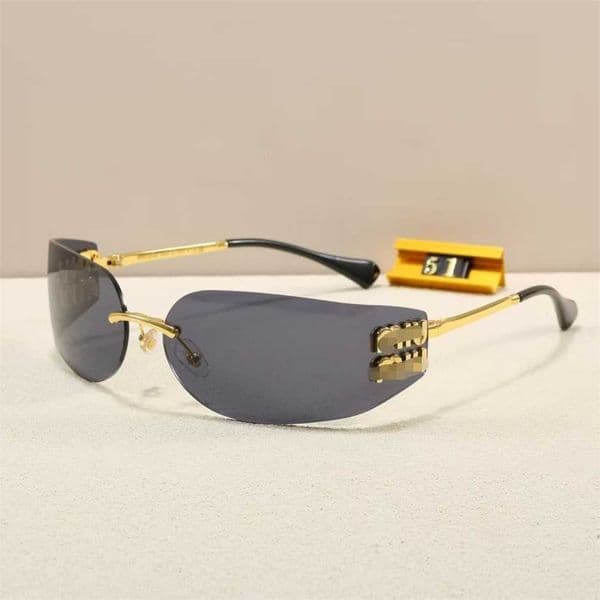 Luxury 2026 New Brand Frameless Gradient Metal Same Style As Won-youngs Narrow Frame Womens Glasses Designer Sunglasses
