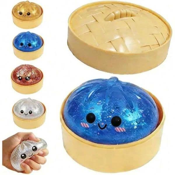 Simation Food Bun Pinch Squishy Elastic Dumpling Anxiety Relief FidgetJ260528