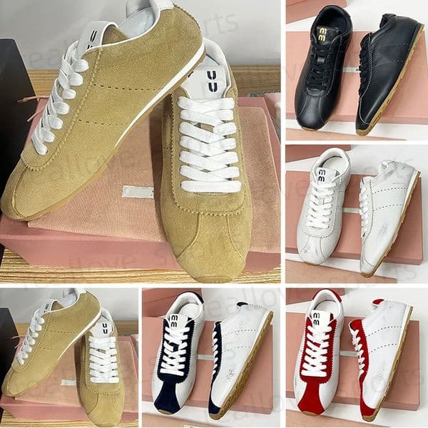 2026 Designer Plume suede sneakers High-quality casual shoes Runway Party Flats Retro Fashion Sneakers luxury Shoes size 35-41 E3