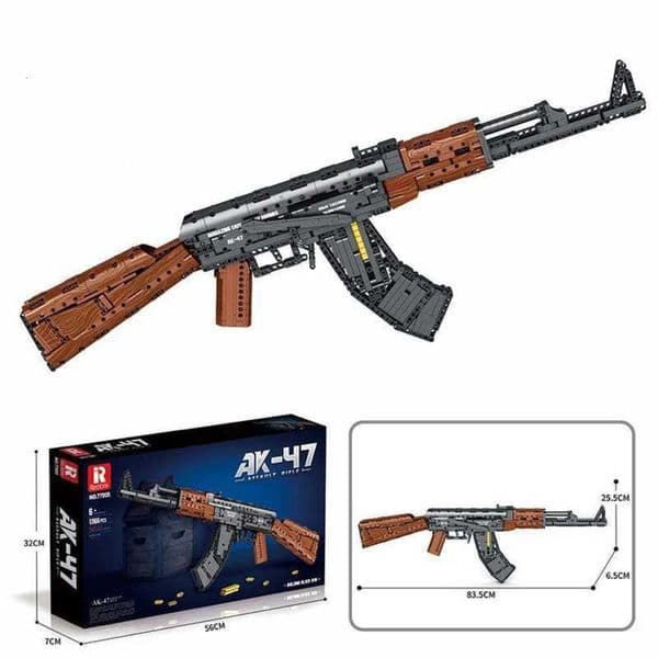 Weapon Model Series Building Blocks Toy Creative The AK47 rifle Construction Set Best Building Block Toy Birthday Gifts X251029 Y260522 Y260528