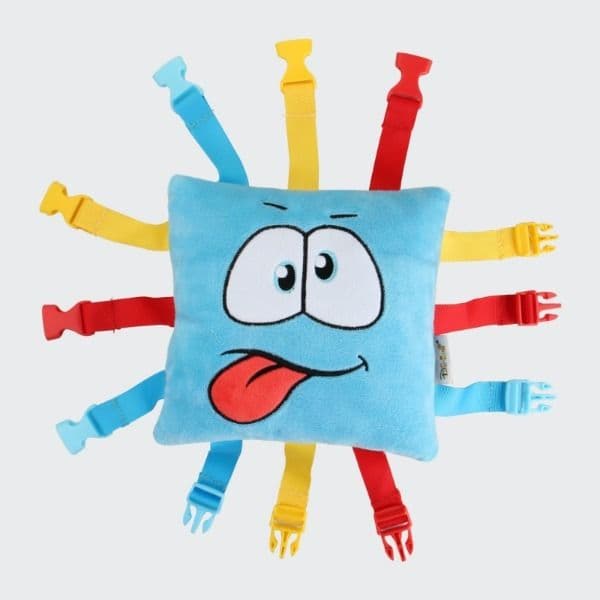 Huang qiong juan Toddler Buckle Plush Learning Toy Creative Early Education Teaching Aids Fine Motor Skill Training Interactive Plush Toy for Children