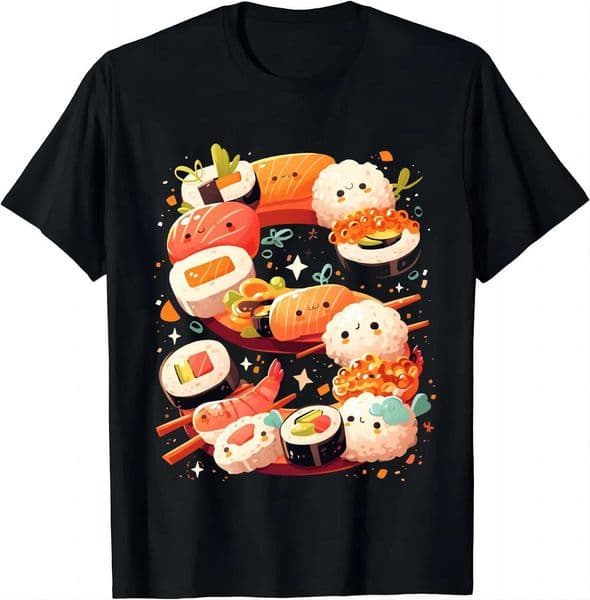 Sushi Dragon Roll Japanese Food Kawaii Dragon Anime Sushi T-Shirt Unisex Custom Printed Shirts Strtwear Tops D260528