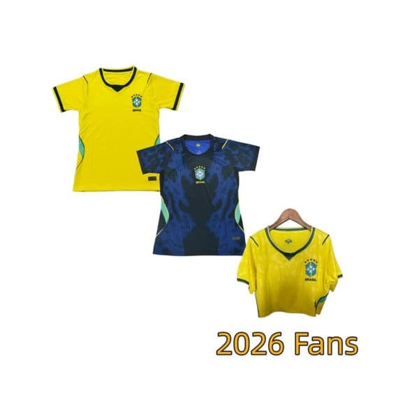 Brazil women world cup soccer jerseys 2026. high quality Breathable and quick-drying, customizable with name and number, uses official font, sizes S-2XL.