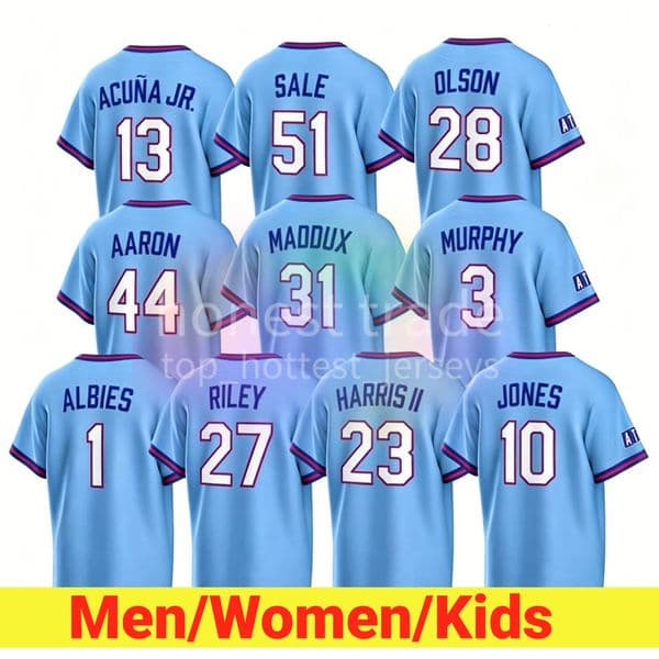 2026 City Connect Stadium Baseball Jersey Men Women Youth Ozzie Albies Riley Acuna Jr. Custom Stitched Embroidered