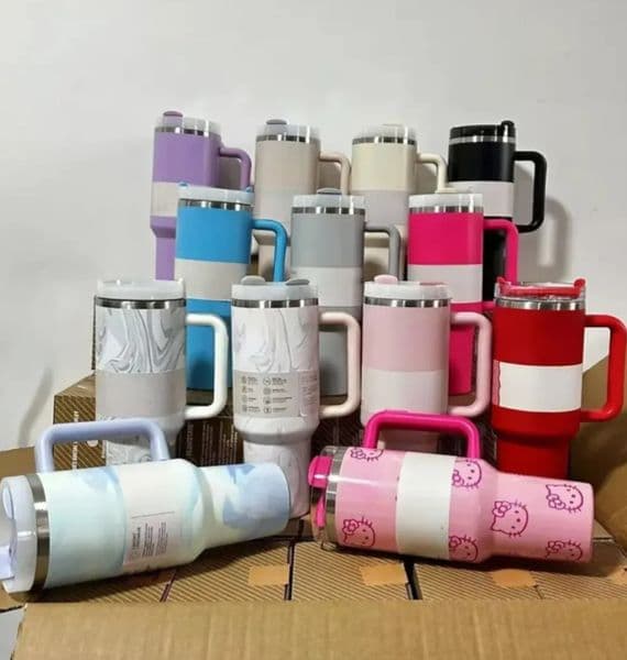 2026 cologne US Stock 2Nd Generation 40Oz 304 Stainless Steel Car Thermos Straw perfume Handle Designer Cup With Box Free Shipping 16 022
