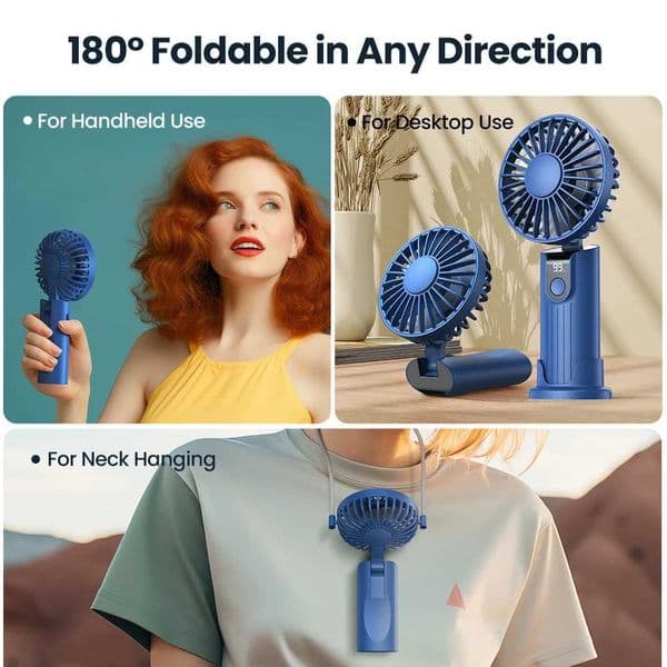 TOPK 5000mah Mini Portable FanUSB Desk Electric FanSmall Personal hand Fan with USB Rechargeable Cooling Folding Fans for Room C260528