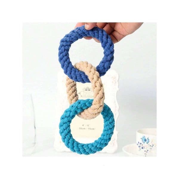 1pc Tough Chew Aggressive Chewers Large Breed,Heavy Duty Dental Rope Toys Kit for Medium Dogs,Cotton Puppy J260528