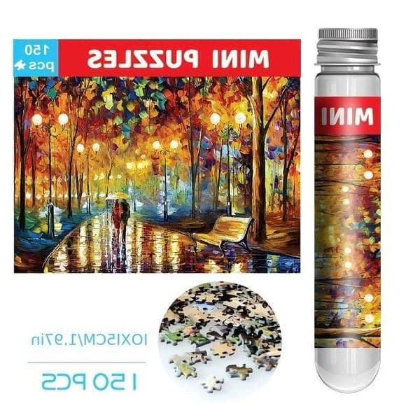 150pcs Test Tube Puzzle Strolling In The Rain Mini Travel Puzzle Gift Christmas House Paris Tower New Year M260528
