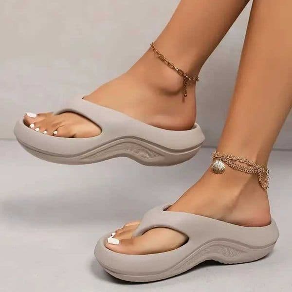 Thick Platform Eva Flip Flops For Women 2024 Summer Clip Toe Non Slip Beach Sandals Woman Comfortable Soft Sole Cloud Slippers Z260527