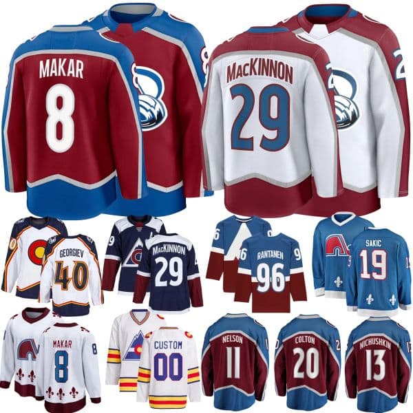 Colorado Hockey Jersey Nathan MacKinnon Avalanches Cale Makar Martin Necas Gabriel Landeskog Artturi Lehkonen Burns Roy Nichushkin Devon Toews Nelson Kulak
