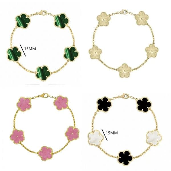 Lucky Clover Bracelet Designer Jewelry Designer Bracelet Bangle Women Fashion Charm Bracelets Classic Party Wedding Mother of Pearl Flower Clover Jewlery