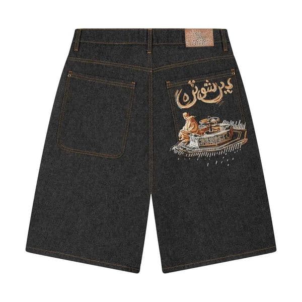 Streetwear Vintage Denim Shorts Y2K Jeans Mens Womens Hip Hop Pocket Vintage Washed Baggy Jeans Low Rise Over The Knee Pants C260528