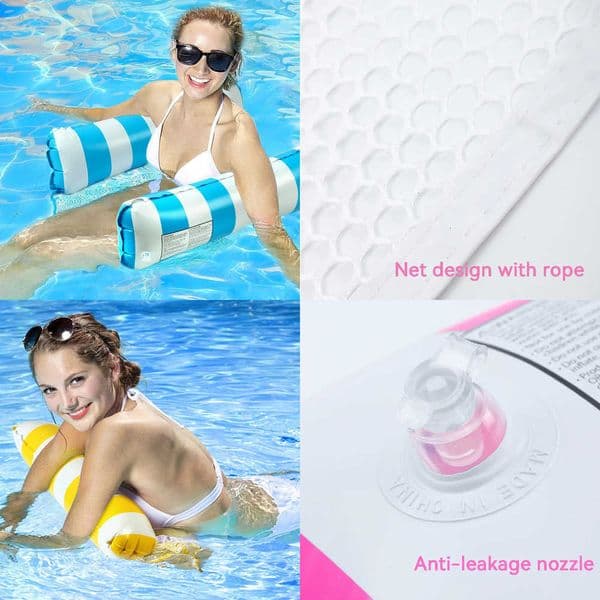 Pool Hammock Floats 1Pack 4-in-1 Inflatable Water Hammocks Floaties Saddle Lounge Chair Hammock Drifter Pool Float Loun X260528