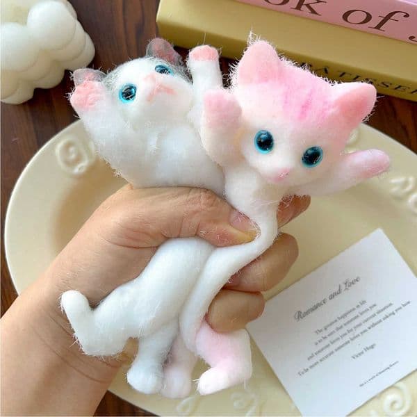 1pcs Pinch Music Decompression Toys Simulation Cat Fingers Pinch Children Decompression High-value Girl Gift Toy Ornaments Z260528
