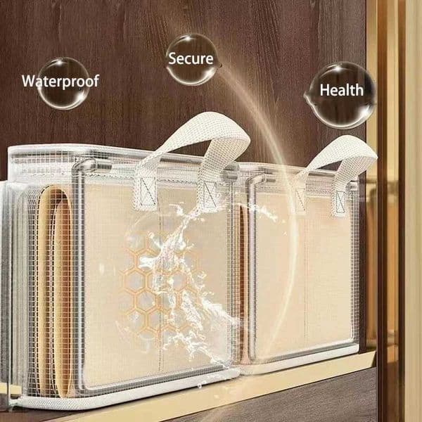 PVC Transparent Storage Basket for Clothes Underwear Storage Box Stainless Steel Frame Wardrobe Organizer Waterproof Cloth Box J260528