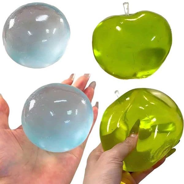 AGreen Blue Maltose Squishy Toys Anti Stress Sensory Fidgets Toy Soft Simulated Transparent Slow-rebound Decompression Toy Z260528