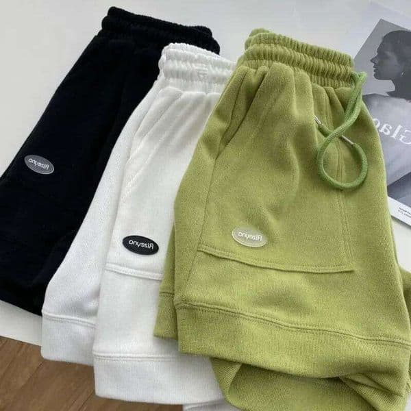 2026 Women's Comfortable Loose Wide-legged Drawstring A Pants Waist Slim Fit Casual Home Versatile Sports Shorts New 26W0523
