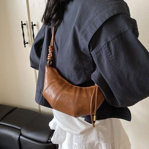 Vintage Niche Croissant Versatile Dumpling 2025 New Trendy High-End Fashionable Single-Shoulder Crossbody Women's Bag Korean Version