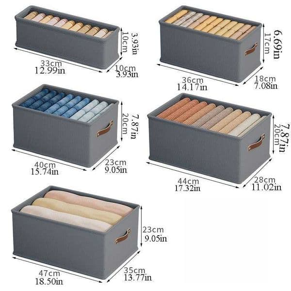 1PC Oxford Cloth Box Storage Basket Clothes Storage Uncovered Bottom Shirt Sweater Sock StorageJ260527