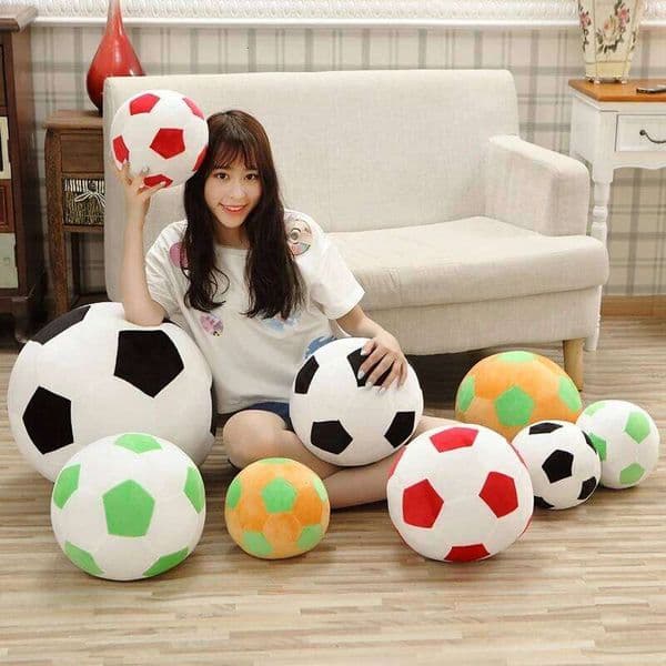 20cm Soft Football Plush Toy Round Soccer Stuffed Doll Mascot Ball for Sports Fan Party Decoration Kids Birthday Gift W260528