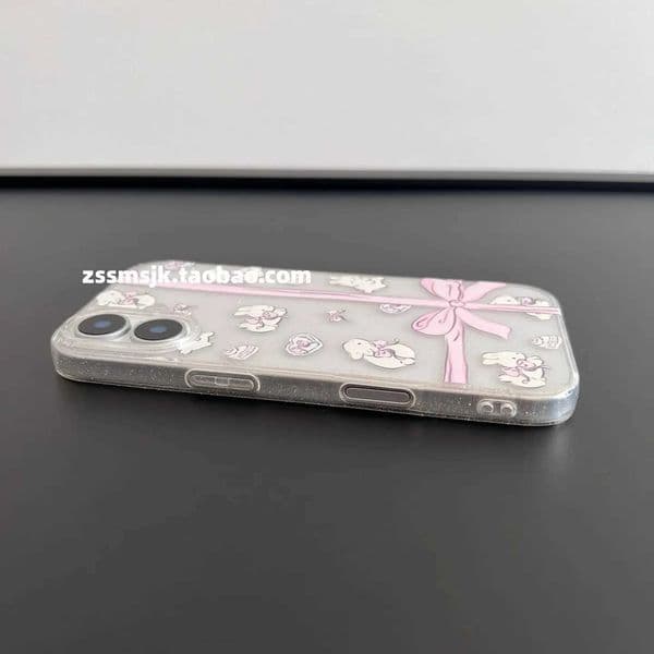Korean ins Girl Heart Cute Big Pink Cake Rabbit Phone Case For iPhone 17 Air 16 15 Pro Max 14 13 12 11 XR 7 8 Plus Y2K Cover Z260528