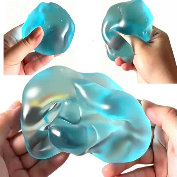 Blue Maltose Squishy Toys Anti Stress Sensory Fidgets Toy Soft Simulated Transparent Blue Maltose Slow-rebound Decompression Toy M260528
