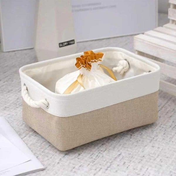 Storage Bins And Fabric Storage Baskets Decorative Basket Storage Box Cube Container With Handles For Closet Shelves GarageJ260527