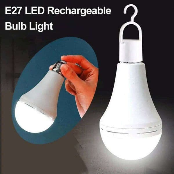 E27 Rechargeable LED Emergency Light Bulb 9W 15W Bright Portable Lamp For Outdoor Camping Fishing Household Use S260527