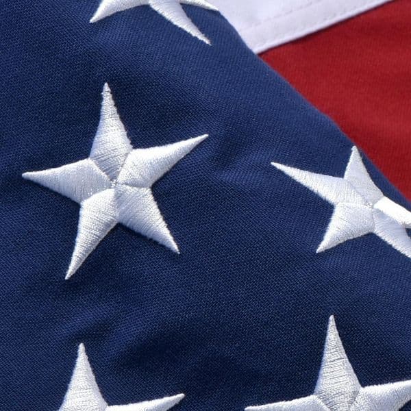 10pc American Flag for Outside 2X3 FT, Deluxe Heavy Duty, All Weather High Wind USA US Flag with Embroidered Stars, Sewn Stripes, Brass Grommets