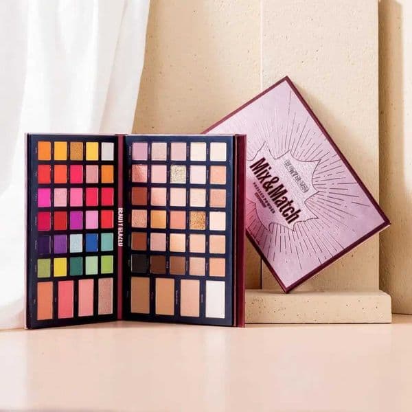 BEAUTY GLAZED 68 Colors Eye shadow Palette Mix Match Waterproof Shimmer Highlighter Blush Contour Eyeshadow Makeup Palette M260527