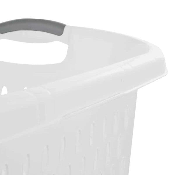 Jumbo Plastic Laundry Basket with Ventilation Holes Comfortable Carrying Handles Efficient Loading Ideal Home Dorm Room Storage J260528