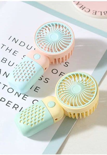 New Cartoon Cute Mini USB Handheld Charging Fan - Portable Pocket-Sized for Home Outdoor Office Student Dorm Use C260528