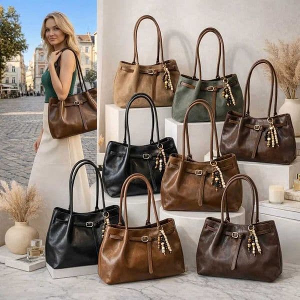 Suede/PU Leather Shoder Bag Elegant Large Capacity Handbag Available in 4 Solid Color Cmuting Tote Bag J260528