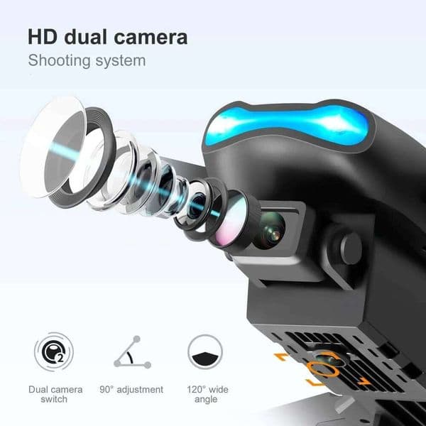 E99 K3 Pro 4K Drone Foldable Dual Camera WIFI FPV Altitude Hold RC Quadcopter Aerial Photography Gift Toy