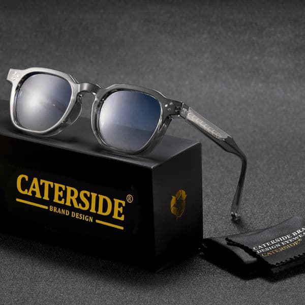 CATERSIDE Retro Punk Men Sunglasses Small Frame Square Personalized n Sun Glasses Women Travel Party Business Festival Gift 260526