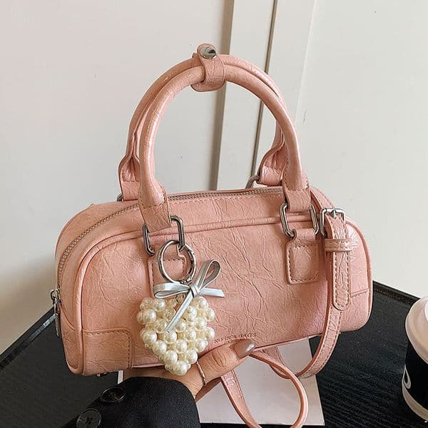 Korean Niche Simple Handheld Bowling Ball for Women 2025 New Versatile Stylish Fashion Crossbody Pillow Bag