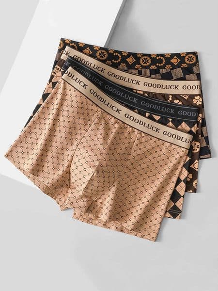 4 pieces trendy mens underwear sports shorts mens boxers luxury mens underwear boxers summer thin breathable L260527