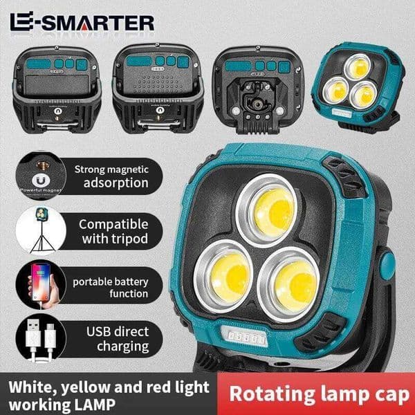 Super Bright Work Flashlight 1800LM Portable Spotlight Multi Color Temperature USB Output Power Bank Function for Outdoor S260527