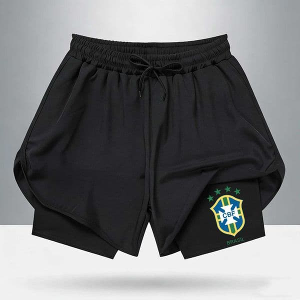 2026 Brazilian Football Jersey Cotton Printed T-shirt Summer Shorts Mens Womens Y2K Short Sleeve Top Breathable Quick Drying C260528