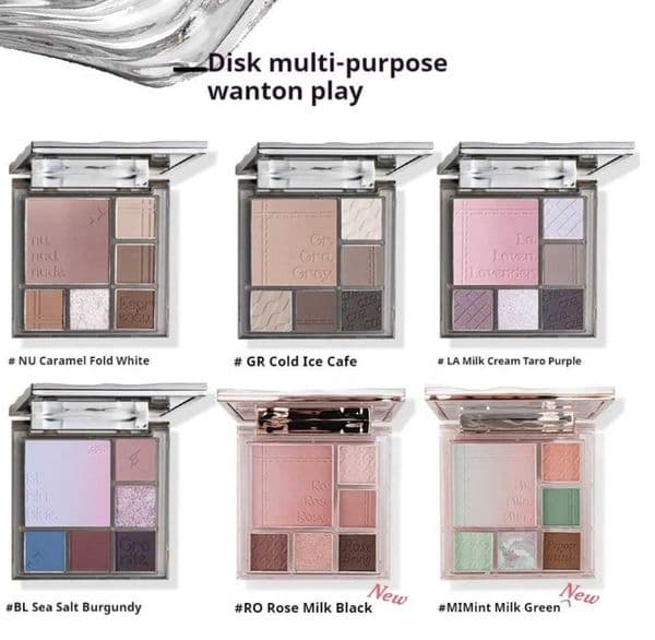 CZEL Water Ripple Multifunctional Eye Shadow Palette Gray-pink All-in-one Daily Commuting Matte Earth-tone Eye Makeup Eyeshadow M260527