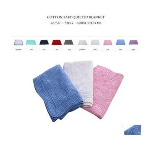 2026 Blanks Blankets Wholesale Heirloom Baby cologne perfume Quilts Cotton Infant Quilted Navy White Ruffle Minky Toddle Babys Gift Born S Free Shipping 13 5