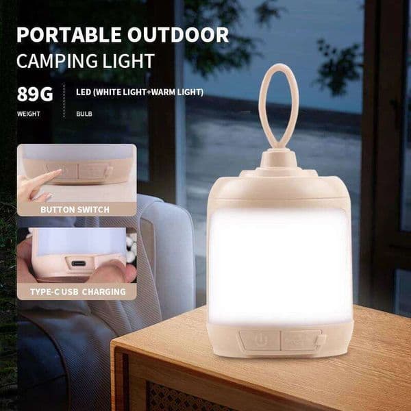 Mini outdoor camping ambient USB rechargeable LED super bright lighting tent light, portable table lamp S260527