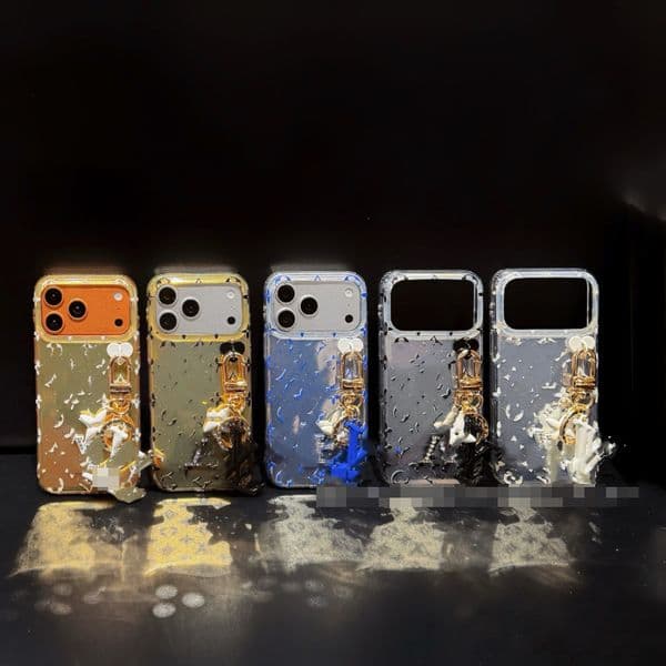Fashion Mirror Print Hard Shell Phone Case for iPhone 17 Pro Max, Charm Pendant Bumper, Anti-Scratch Cover