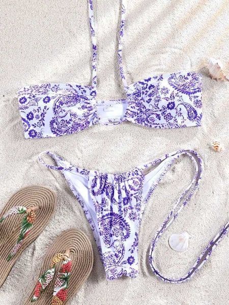 Leopard Bikini Micro Womens Thongs Swimwear 2026 Brazilian Print Swimsuit Beach Wear Pleated Halter Bathing Suit Sexy bikini M260527