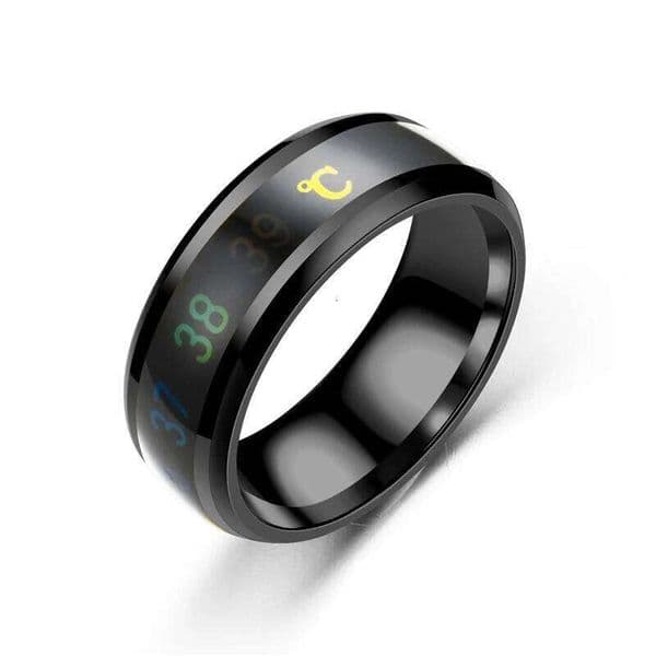 Smart Stainless Steel Multifunctional Ring for Couple Mood Feeling Intelligent Temperature Sensitive Rings Waterproof Jewelry W260528