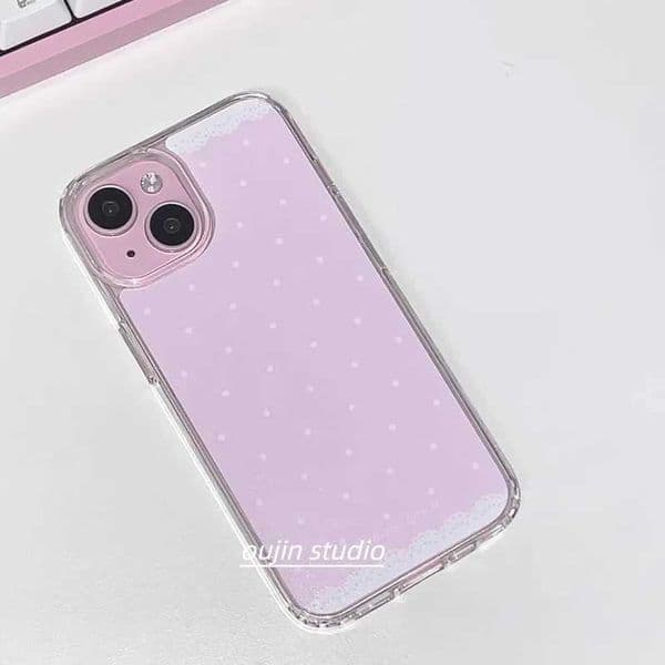 Korean Ins Cute Sweet Pink Gentle Lace Polka Dot Phone Case For iPhone 17 Air 16 15 14 13 12 11 Pro Max 7 8 Plus MINI Y2K Cover Z260528