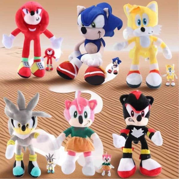 New Selling 30cm Shadow Blue Animated Plush Toy Sonic Doll Childrens Soft Plush Hedgehog Doll Pp Cotton Kids Birthday Gift L260527